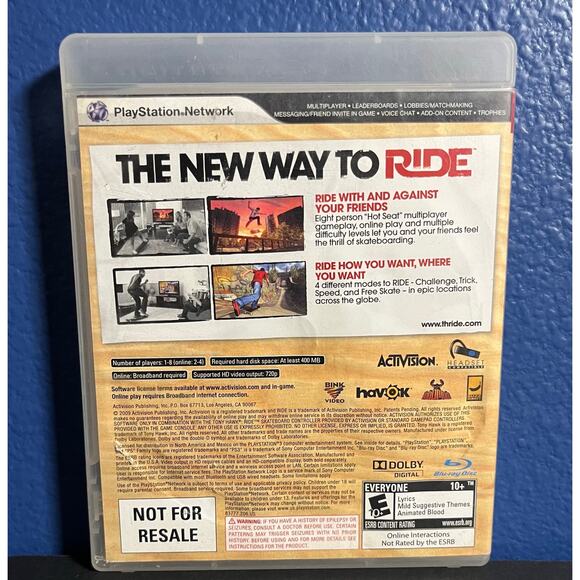 Tony Hawk: Ride for PlayStation 3 - Complete with Case and Disc - Skateboard PS3 - Picture 2 of 7